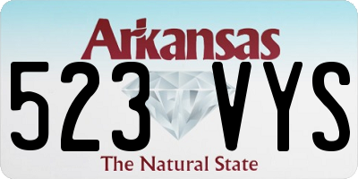 AR license plate 523VYS