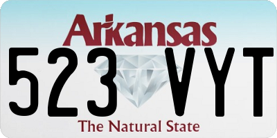 AR license plate 523VYT
