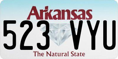 AR license plate 523VYU