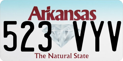 AR license plate 523VYV
