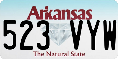 AR license plate 523VYW