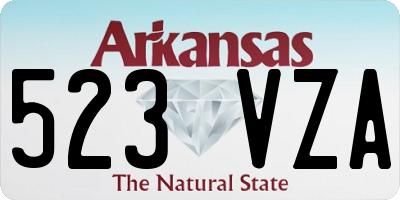 AR license plate 523VZA