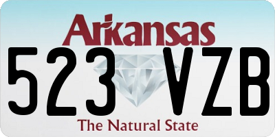 AR license plate 523VZB