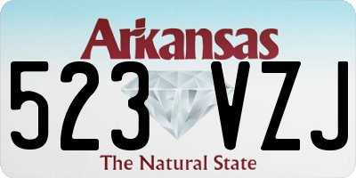 AR license plate 523VZJ
