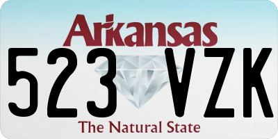 AR license plate 523VZK