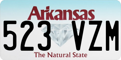 AR license plate 523VZM