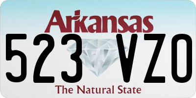 AR license plate 523VZO