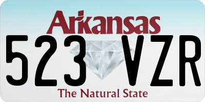 AR license plate 523VZR