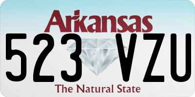 AR license plate 523VZU