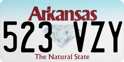 AR license plate 523VZY
