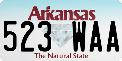 AR license plate 523WAA