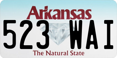 AR license plate 523WAI