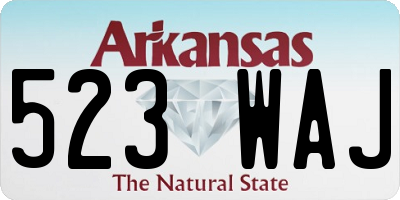 AR license plate 523WAJ