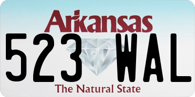 AR license plate 523WAL