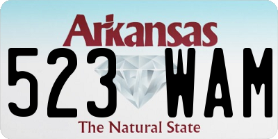 AR license plate 523WAM