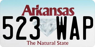 AR license plate 523WAP