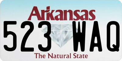 AR license plate 523WAQ