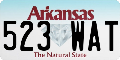 AR license plate 523WAT