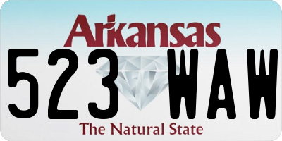 AR license plate 523WAW