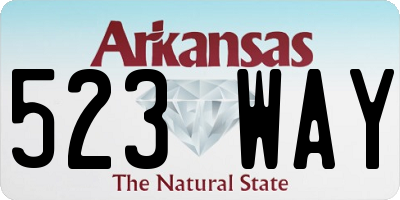 AR license plate 523WAY