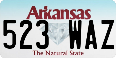 AR license plate 523WAZ