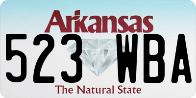 AR license plate 523WBA