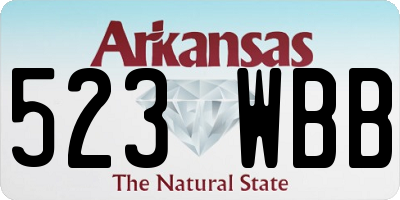AR license plate 523WBB