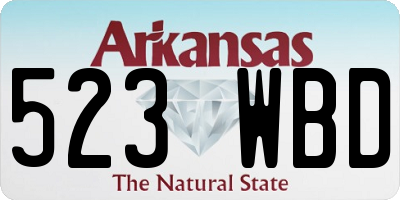 AR license plate 523WBD