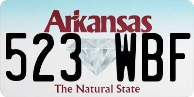 AR license plate 523WBF