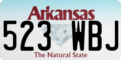 AR license plate 523WBJ