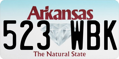 AR license plate 523WBK