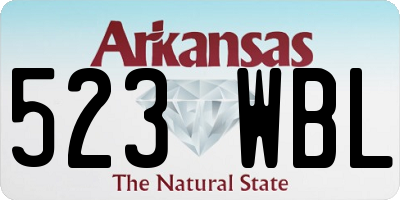 AR license plate 523WBL
