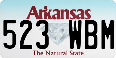AR license plate 523WBM