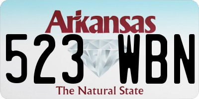 AR license plate 523WBN