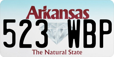 AR license plate 523WBP
