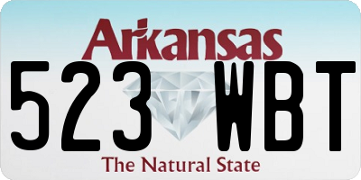 AR license plate 523WBT