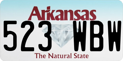 AR license plate 523WBW