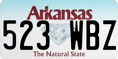 AR license plate 523WBZ