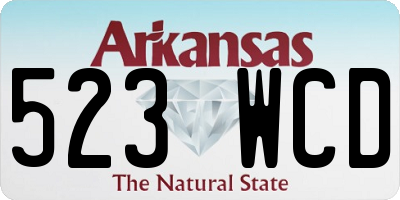AR license plate 523WCD