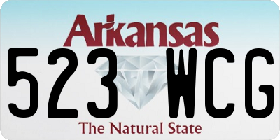 AR license plate 523WCG