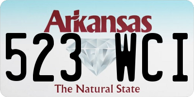AR license plate 523WCI