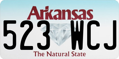 AR license plate 523WCJ