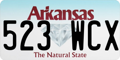 AR license plate 523WCX