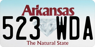AR license plate 523WDA