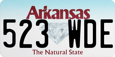 AR license plate 523WDE
