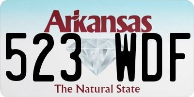 AR license plate 523WDF