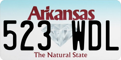 AR license plate 523WDL