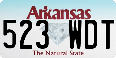 AR license plate 523WDT