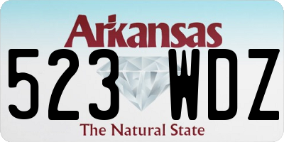 AR license plate 523WDZ