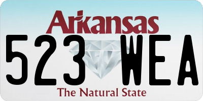 AR license plate 523WEA